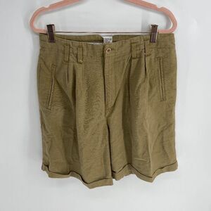 Kikomo Women's Olive Green Tailored Bermuda Casual Shorts Size 13/14